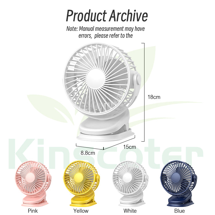 Compact USB Charged Fan with 3 Speeds