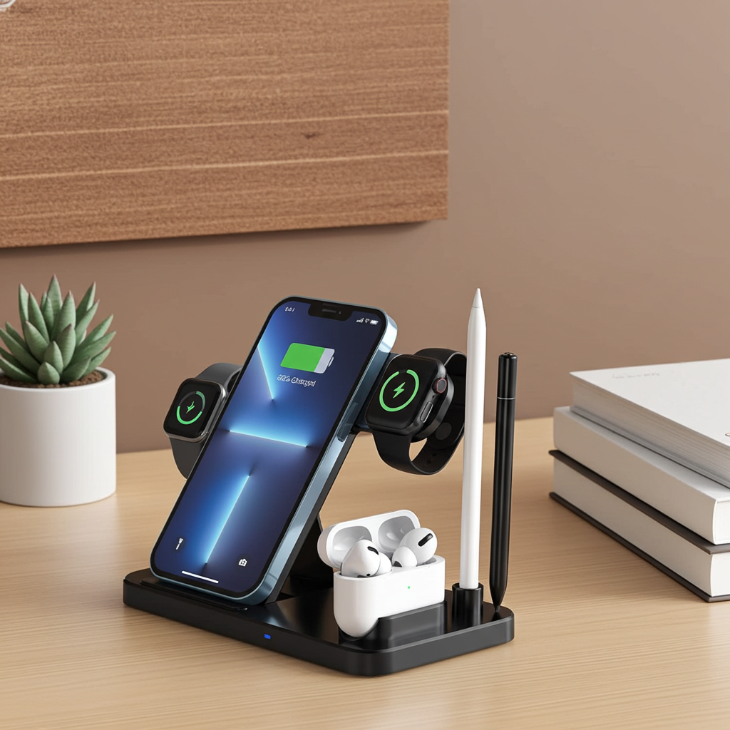 3-in-1 Wireless Charging Station — Charge Phone, Watch & Earbuds Together