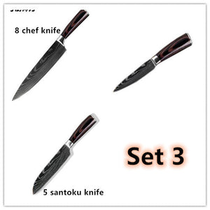 Pro Chef Knife Set — 6 or 8 Piece Kitchen Collection