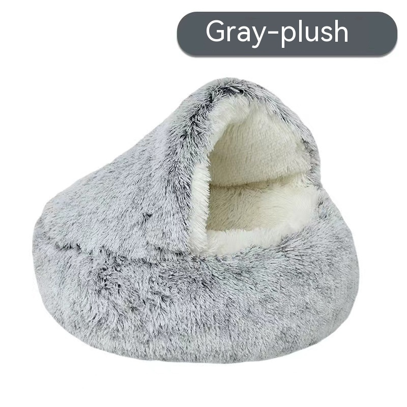 Nido de cama semicerrado para gatos