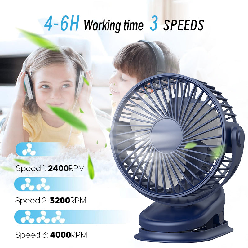 Compact USB Charged Fan with 3 Speeds
