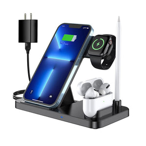 3-in-1 Wireless Charging Station — Charge Phone, Watch & Earbuds Together