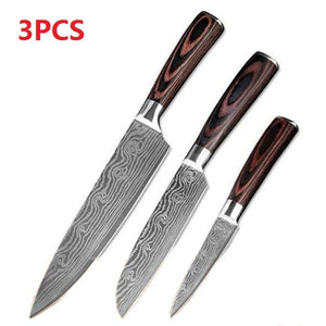 Pro Chef Knife Set — 6 or 8 Piece Kitchen Collection