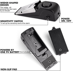 Wireless door alarm security system with magnetic sensor