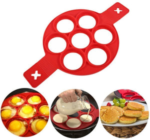 Máquina para hacer panqueques con 7 cavidades redondas