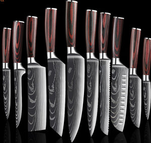 Pro Chef Knife Set — 6 or 8 Piece Kitchen Collection