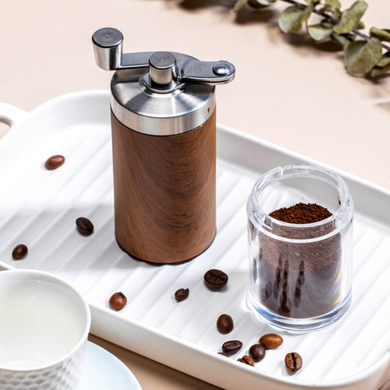 Handgemachte Kaffeemühle mit verstellbarem Keramikmahlwerk