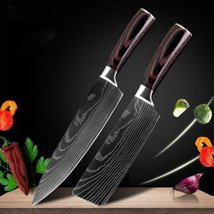 Pro Chef Knife Set — 6 or 8 Piece Kitchen Collection