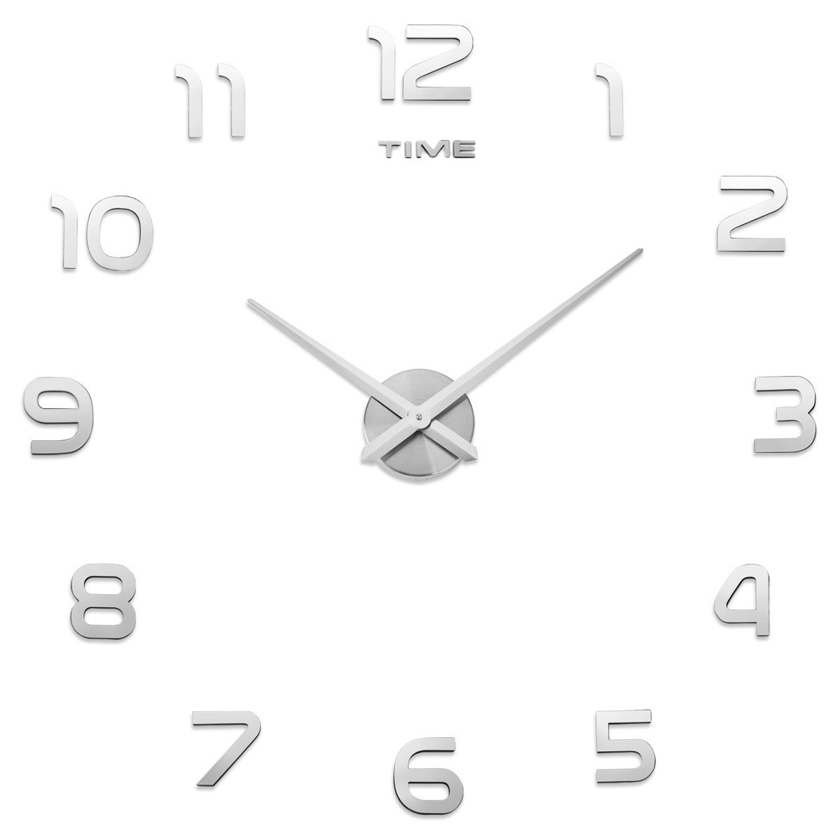 Large DIY Acrylic Mirror Wall Clock — Modern Nordic Home Decor