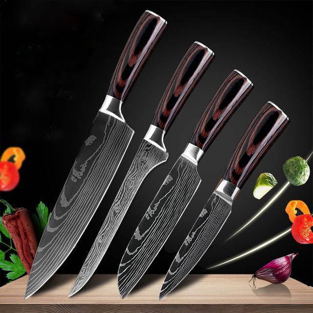 Pro Chef Knife Set — 6 or 8 Piece Kitchen Collection