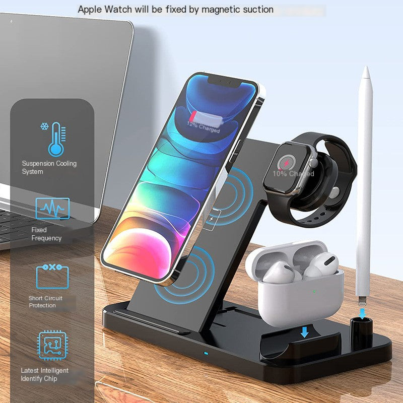3-in-1 Wireless Charging Station — Charge Phone, Watch & Earbuds Together