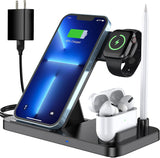 3-in-1 Wireless Charging Station — Charge Phone, Watch & Earbuds Together