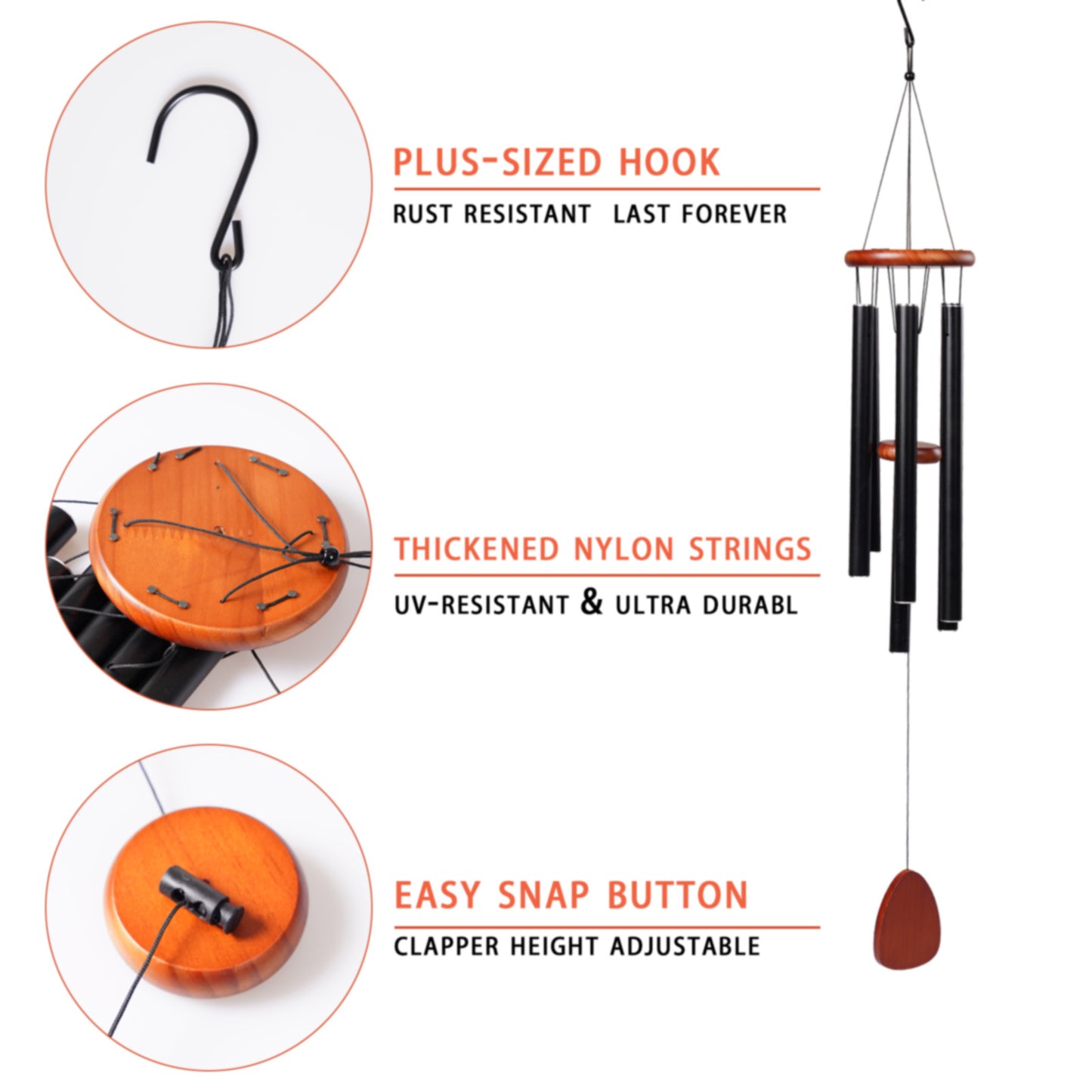 6-tube hanging wind chime