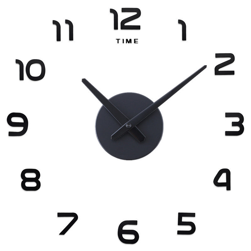 Large DIY Acrylic Mirror Wall Clock — Modern Nordic Home Decor
