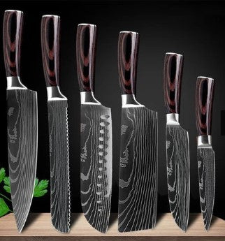 Pro Chef Knife Set — 6 or 8 Piece Kitchen Collection