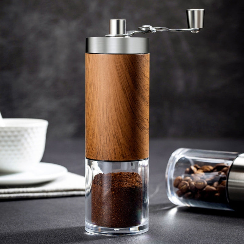 Handgemachte Kaffeemühle mit verstellbarem Keramikmahlwerk