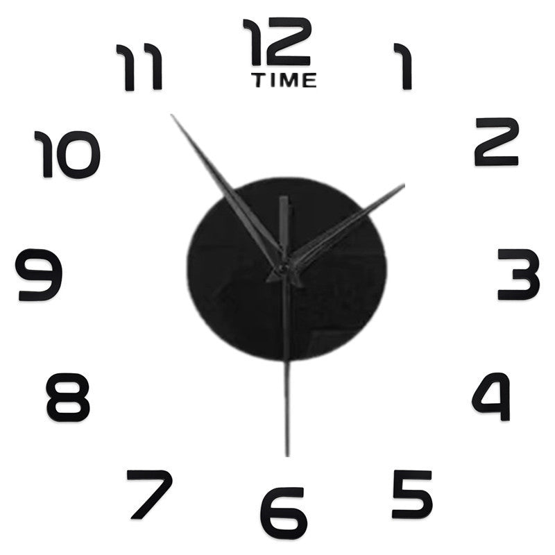 Large DIY Acrylic Mirror Wall Clock — Modern Nordic Home Decor