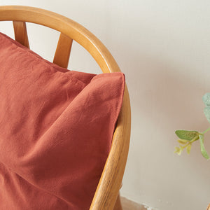 Almohada de algodón lavado de estilo retro en color liso