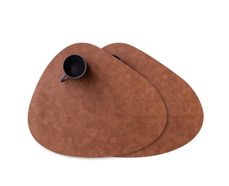 Wasserdichtes Leder-Tischset mit Wärmeisolierungspad