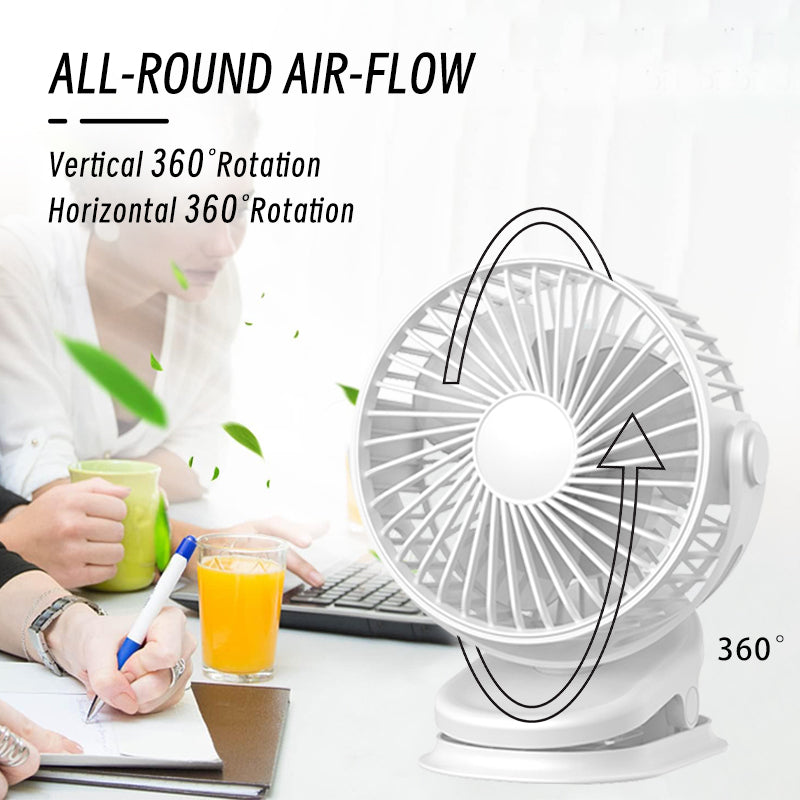 Compact USB Charged Fan with 3 Speeds