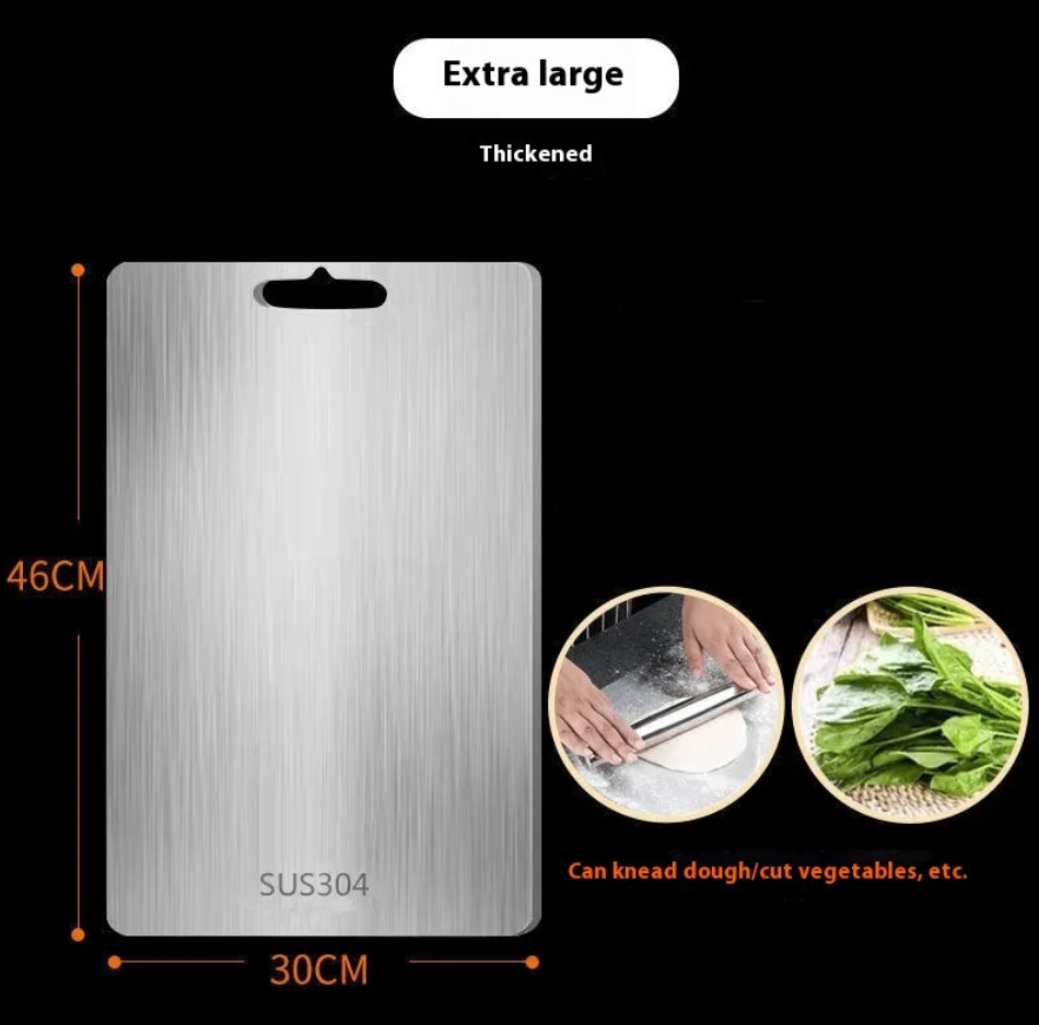 Tabla de cortar de acero inoxidable de doble cara