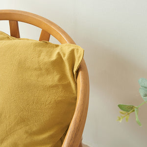 Almohada de algodón lavado de estilo retro en color liso