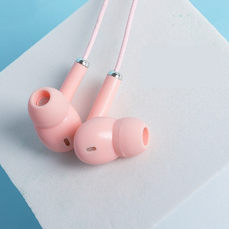 Macaron Hue Wired Earbuds with Noise Canceling Mic