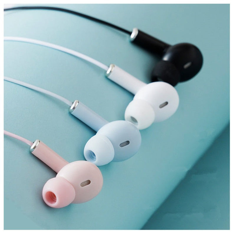 Macaron Hue Wired Earbuds with Noise Canceling Mic