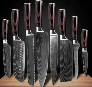 Pro Chef Knife Set — 6 or 8 Piece Kitchen Collection