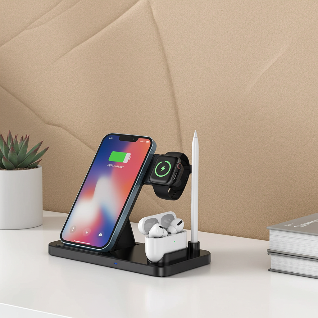 3-in-1 Wireless Charging Station — Charge Phone, Watch & Earbuds Together