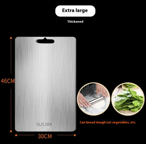 Tabla de cortar de acero inoxidable de doble cara
