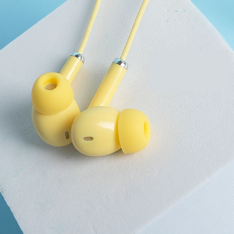Macaron Hue Wired Earbuds with Noise Canceling Mic