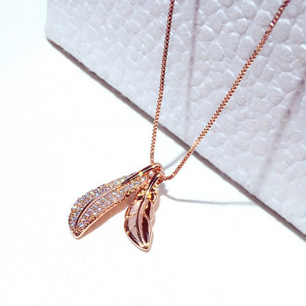 Elegant Leaf Charm Choker Necklace