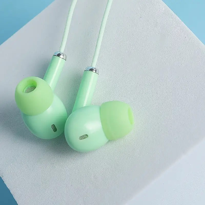 Macaron Hue Wired Earbuds with Noise Canceling Mic