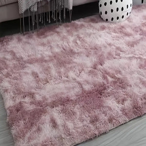 Tie Dye Plush Fabric Rectangle Floor Mat, 47.24x62.99in