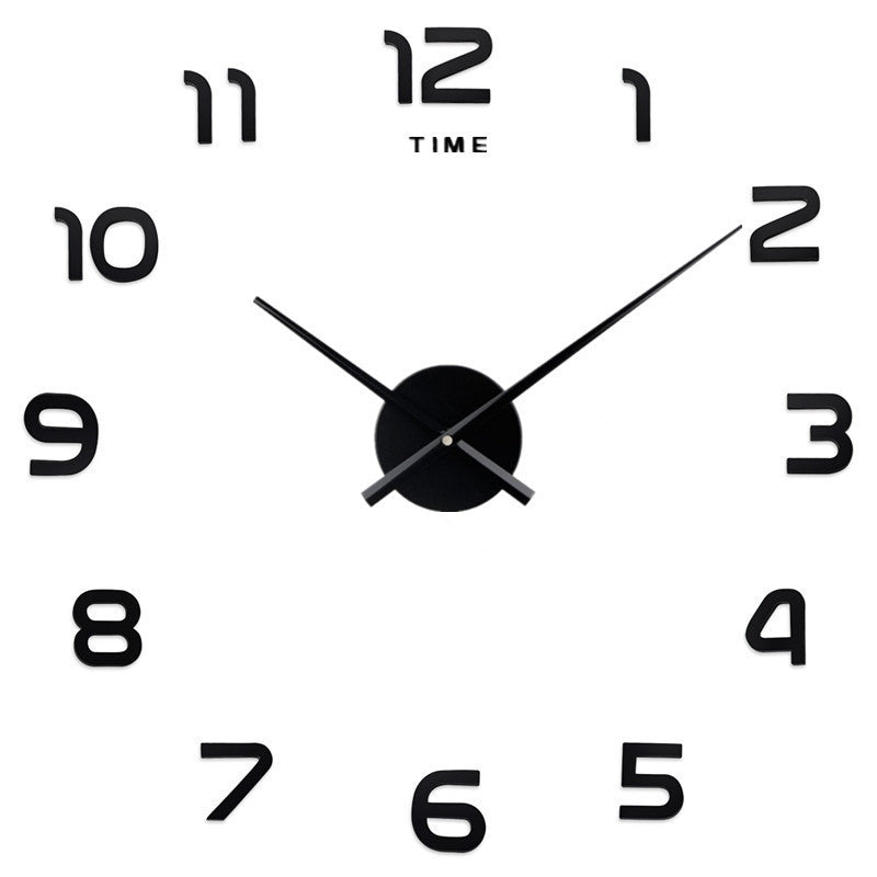 Large DIY Acrylic Mirror Wall Clock — Modern Nordic Home Decor