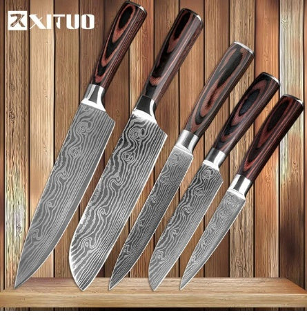 Pro Chef Knife Set — 6 or 8 Piece Kitchen Collection