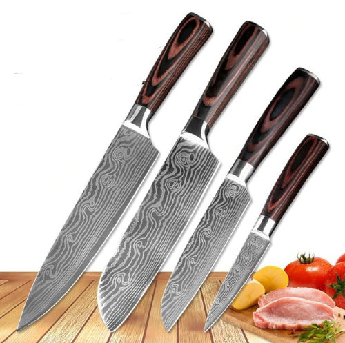 Pro Chef Knife Set — 6 or 8 Piece Kitchen Collection