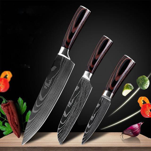 Pro Chef Knife Set — 6 or 8 Piece Kitchen Collection