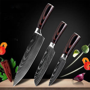 Pro Chef Knife Set — 6 or 8 Piece Kitchen Collection