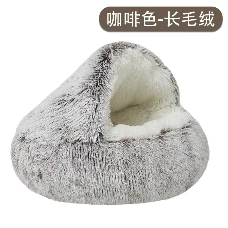 Nido de cama semicerrado para gatos