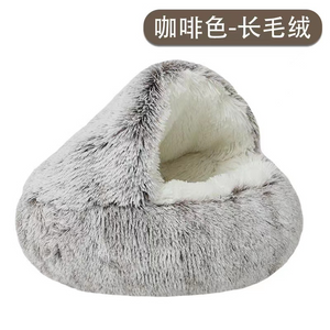 Nido de cama semicerrado para gatos