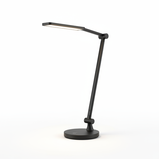LED adjustable desk lamp on white background